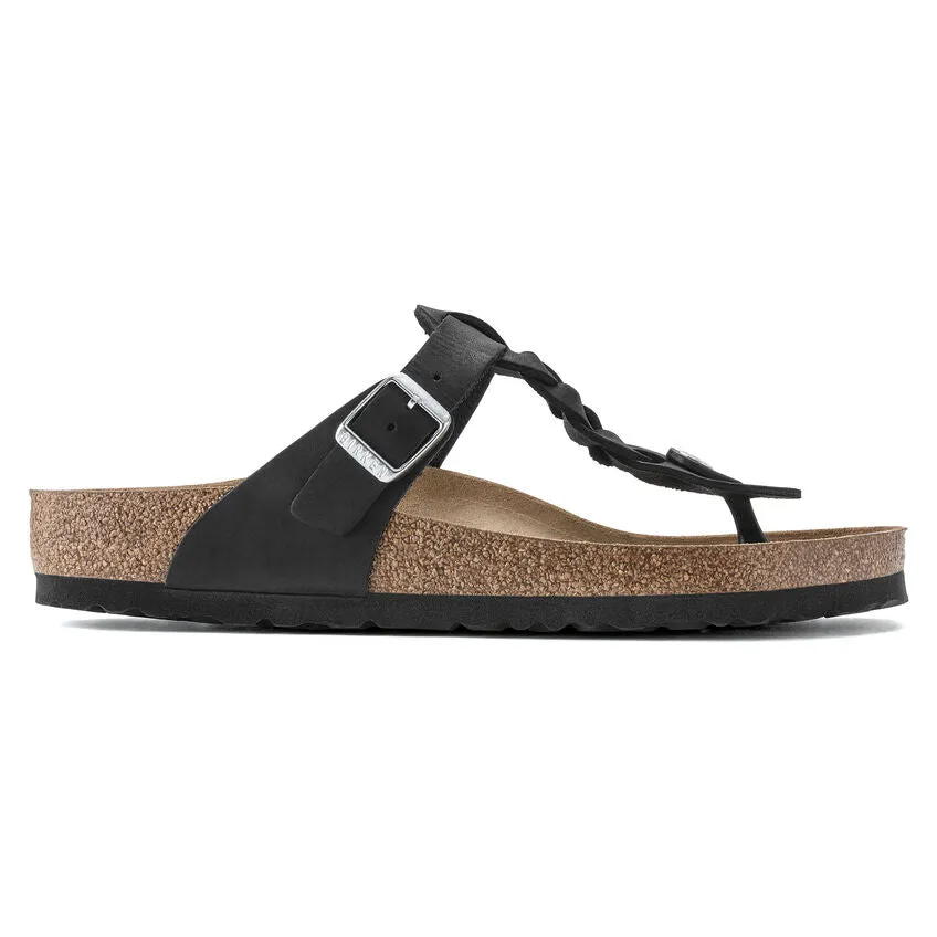 1021349 Gizeh Braided Oiled Leather Black