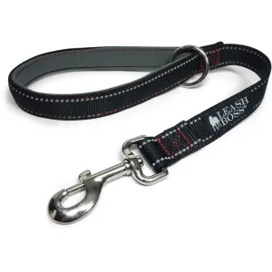 18 Inch Padded Handle Short Leash with Reflective Webbing and O-Ring