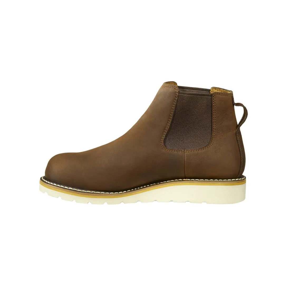 5" Women's Chelsea Wedge Soft Toe Pull-On Boot Dark Brown