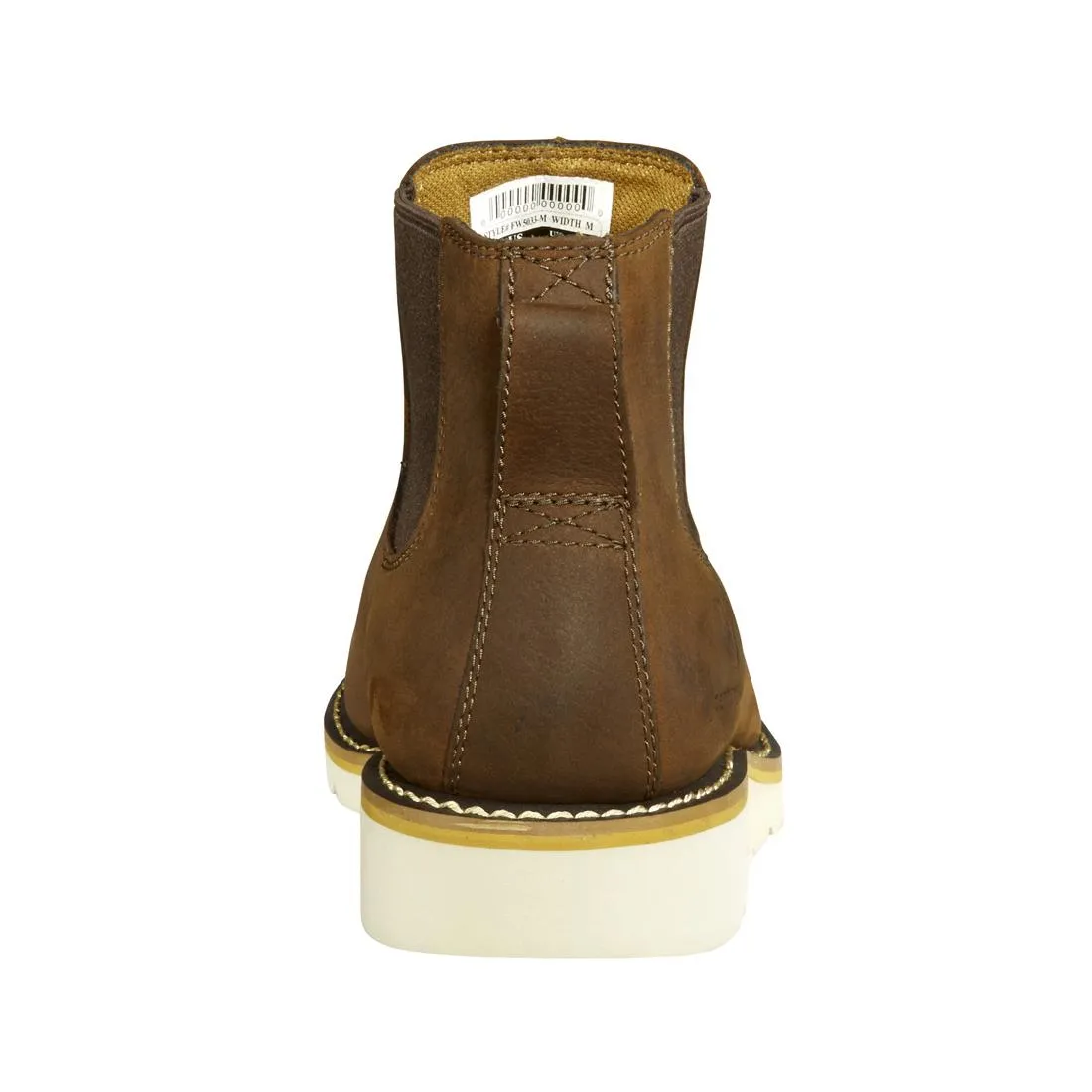 5" Women's Chelsea Wedge Soft Toe Pull-On Boot Dark Brown