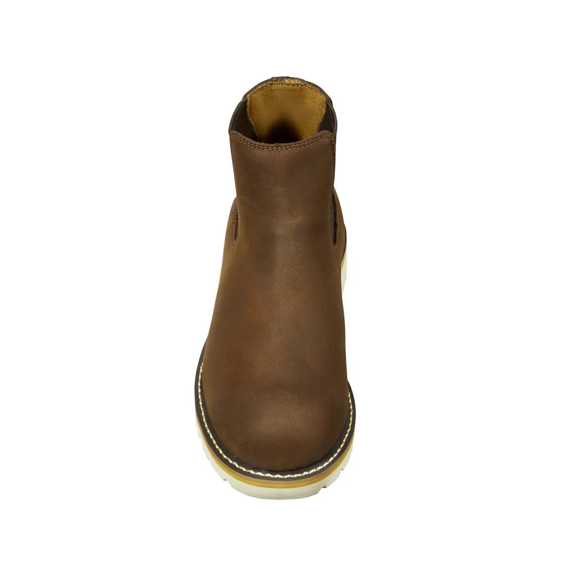5" Women's Chelsea Wedge Soft Toe Pull-On Boot Dark Brown