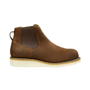 5" Women's Chelsea Wedge Soft Toe Pull-On Boot Dark Brown