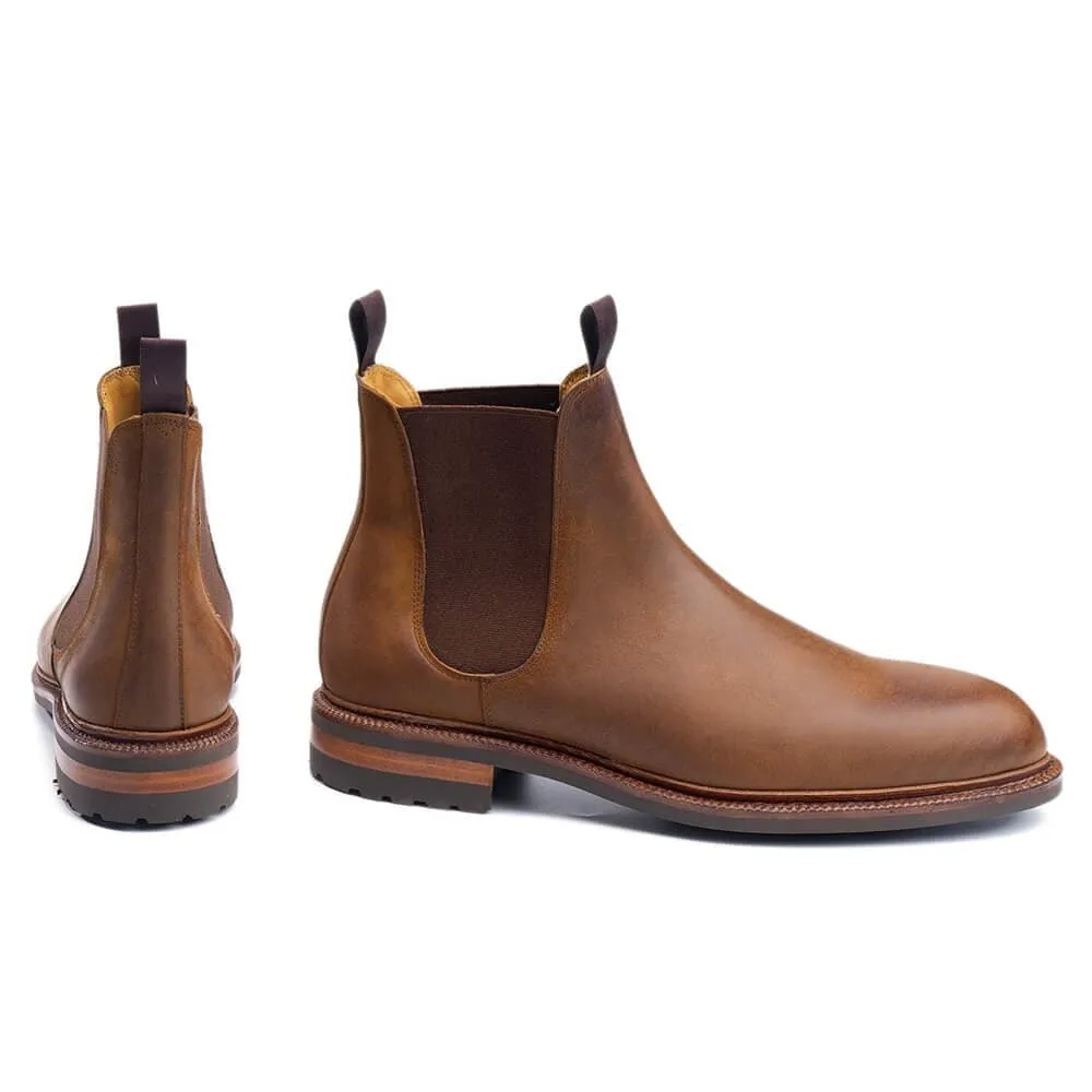 7 CM / 2.76 Inches CMR CHAMARIPA Elevator Shoes - Black Shell Cordovan Elevator Shoes for Men - Height Increasing Chelsea Boots