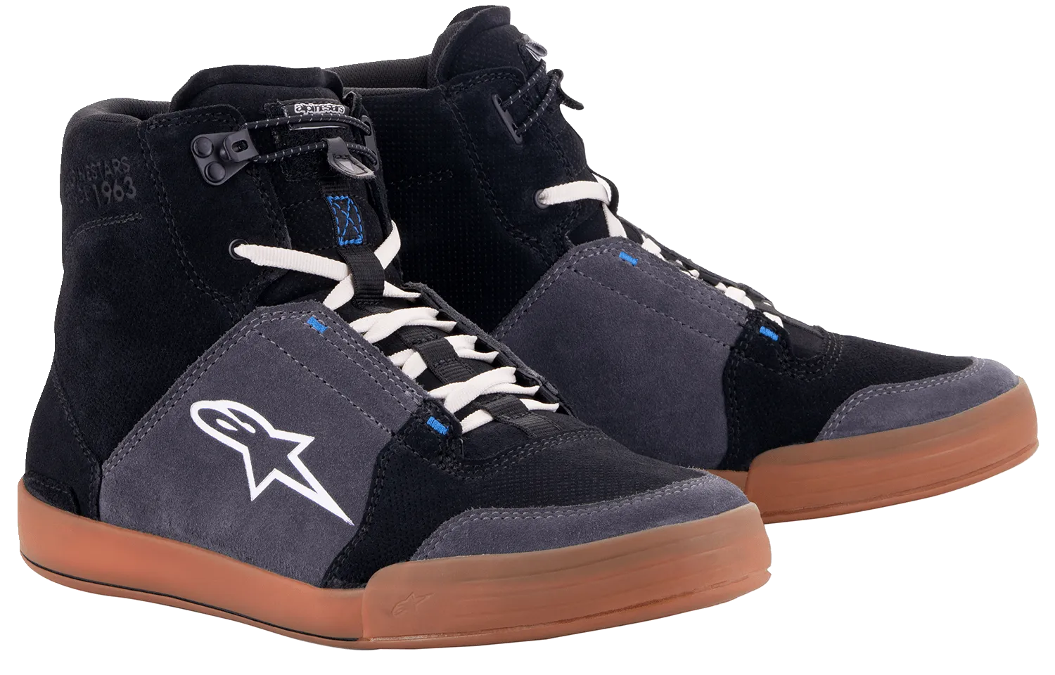 ALPINESTARS Chrome Shoes - Black/Asphalt/Gum Blue - US 14 2512322117214