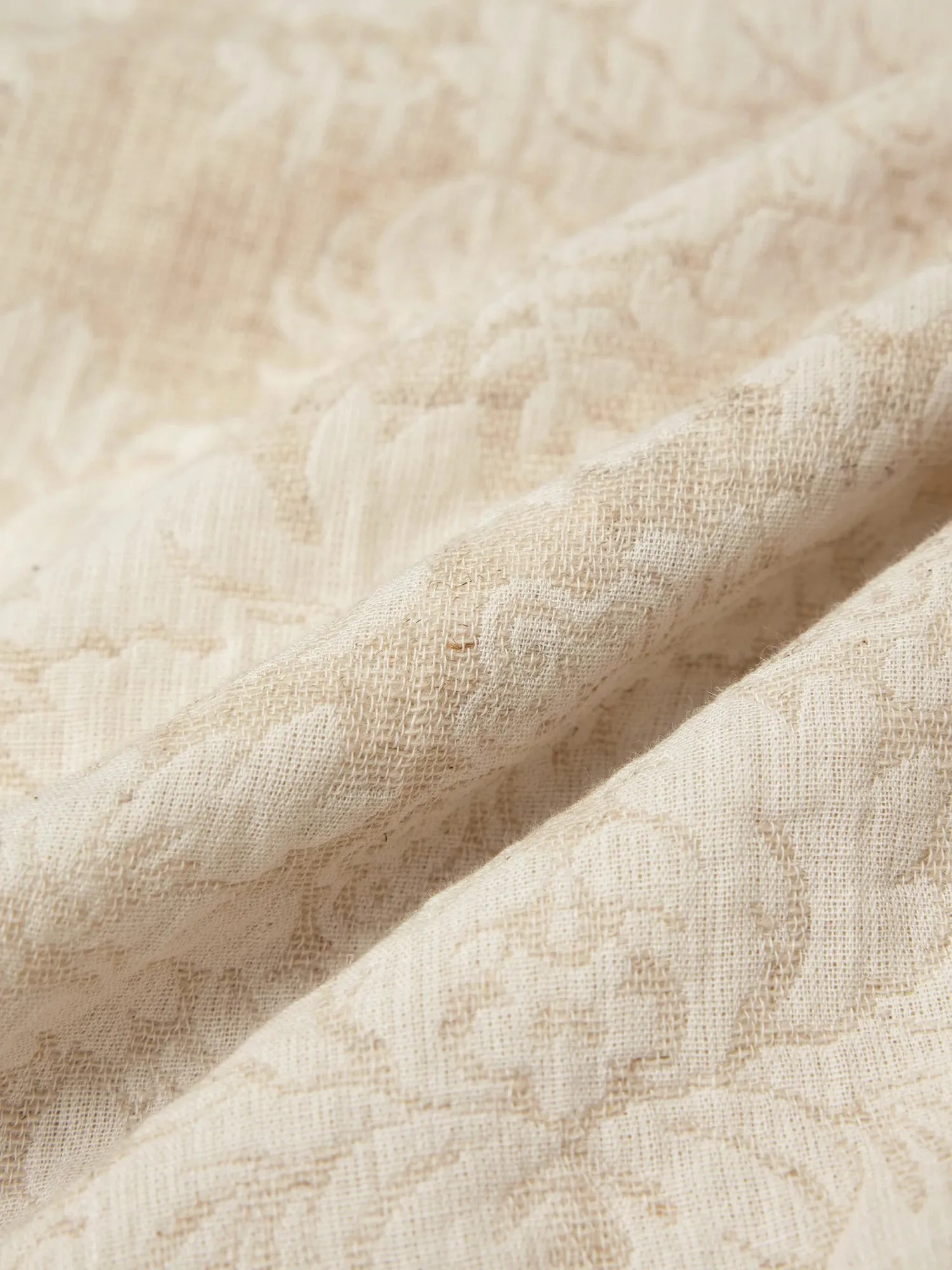 Amoretu Cotton & Linen Jacquard Shorts
