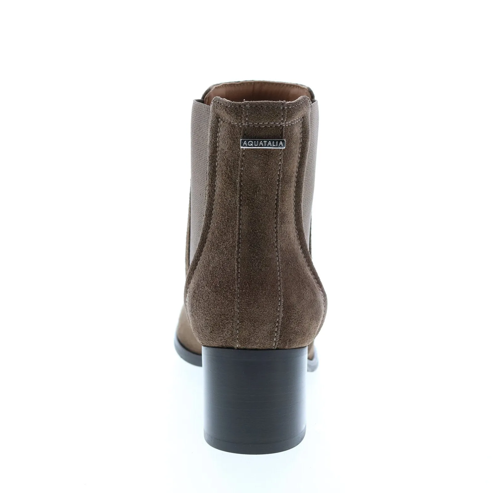 Aquatalia Neeva Suede Elastic 34L3573-TPE Womens Brown Suede Chelsea Boots