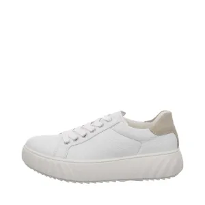 Ara White Wide Fit Trainer|124652304W