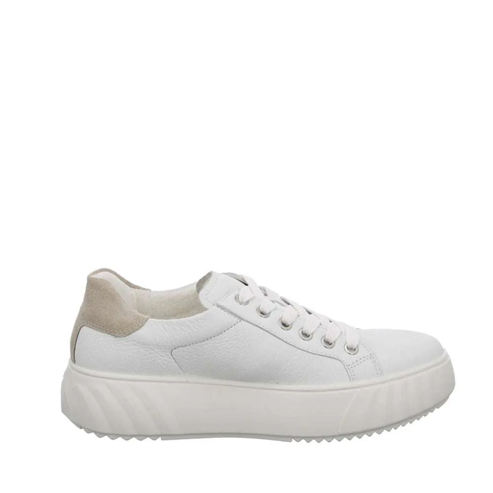 Ara White Wide Fit Trainer|124652304W