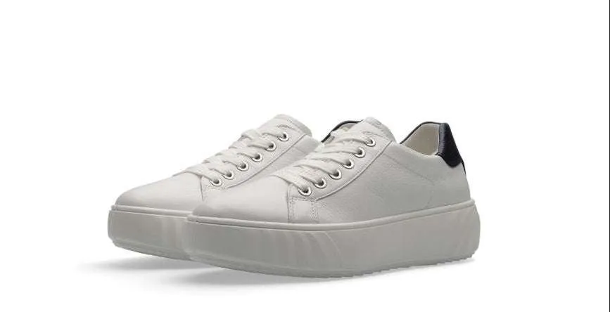 Ara White Wide Fit Trainer|124652305M