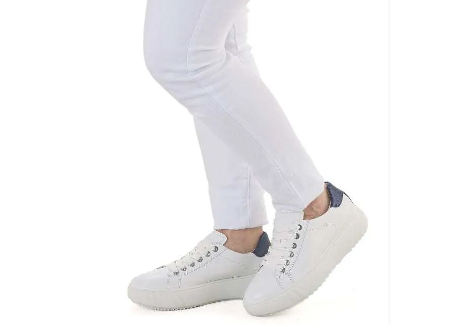 Ara White Wide Fit Trainer|124652305M