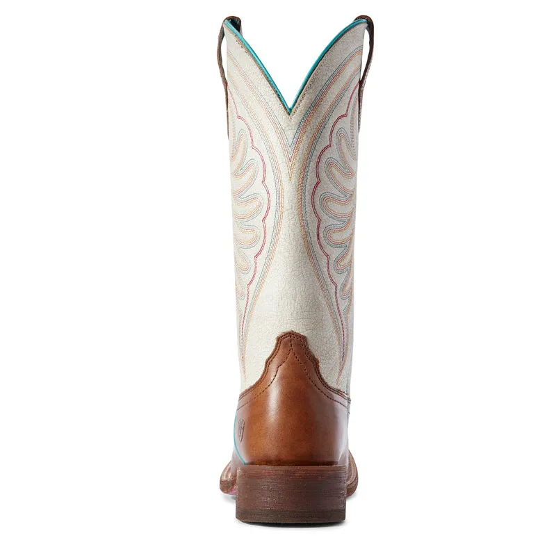 'Ariat' Women's 12" Circuit Shiloh Western Square Toe - Brown / White