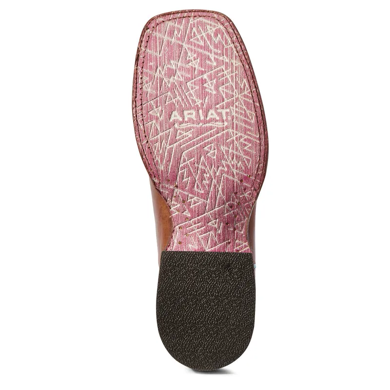 'Ariat' Women's 12" Circuit Shiloh Western Square Toe - Brown / White