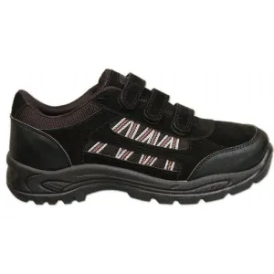 ASCEND Mens Touch Fasten Trail Shoes Black/Red