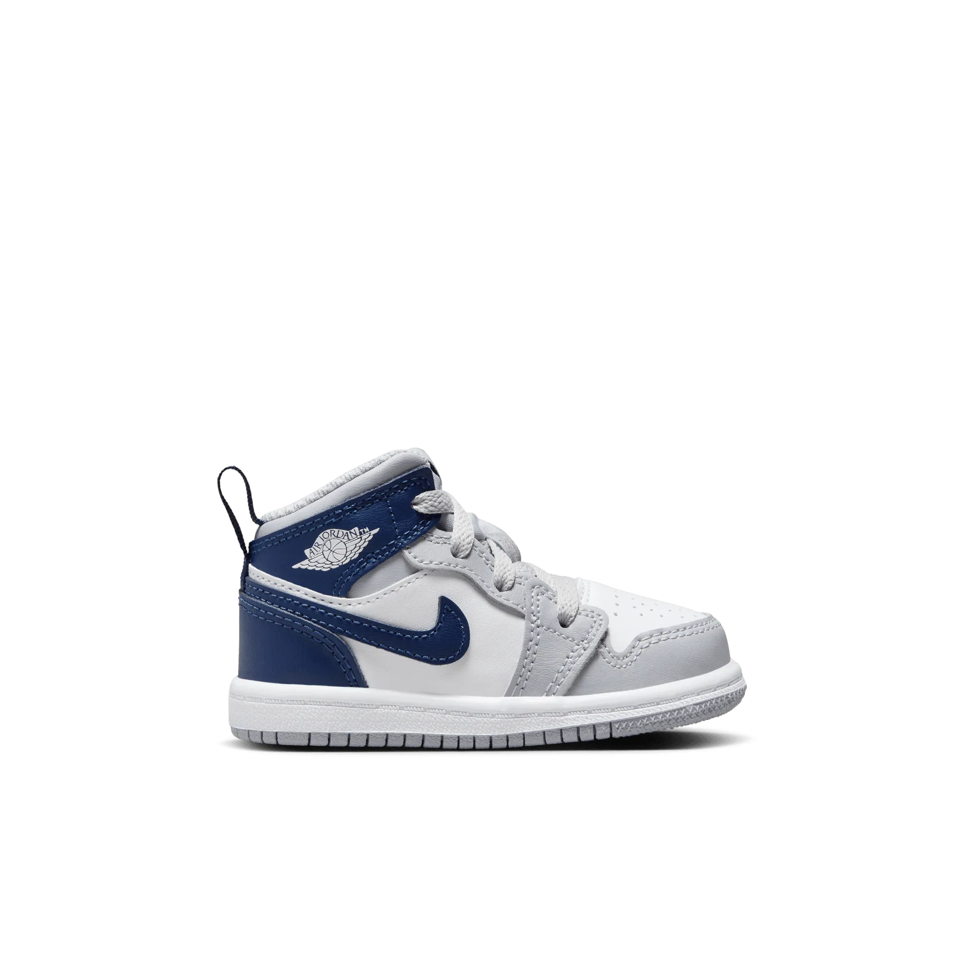 Baby/Toddler Jordan 1 Mid "Wolf Grey Midnight Navy"