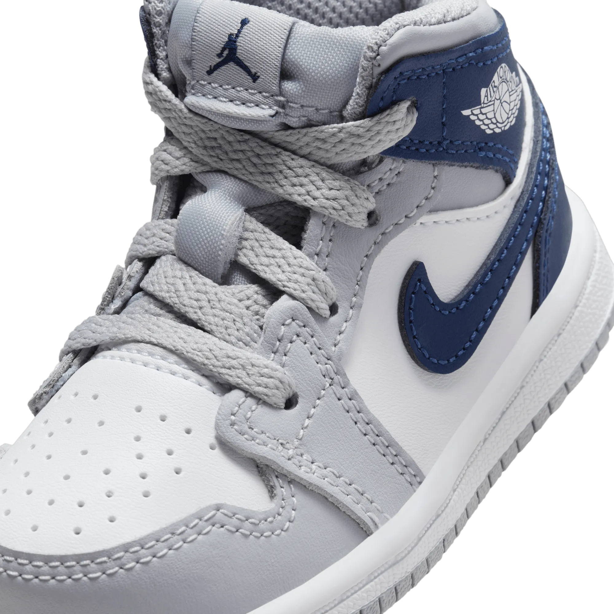 Baby/Toddler Jordan 1 Mid "Wolf Grey Midnight Navy"