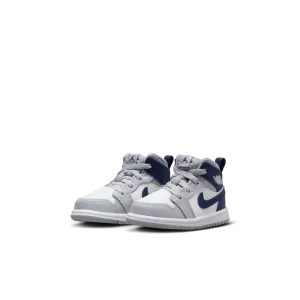 Baby/Toddler Jordan 1 Mid "Wolf Grey Midnight Navy"