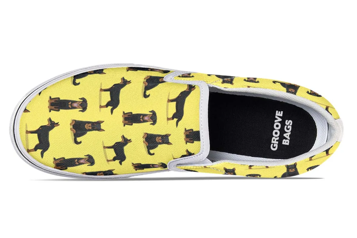 Beauceron Pattern Slip-On Shoes
