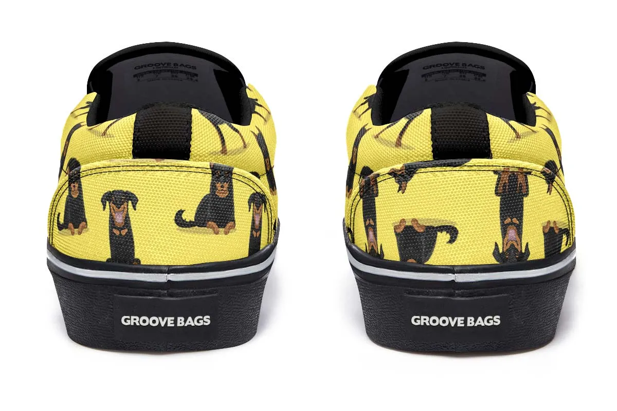 Beauceron Pattern Slip-On Shoes