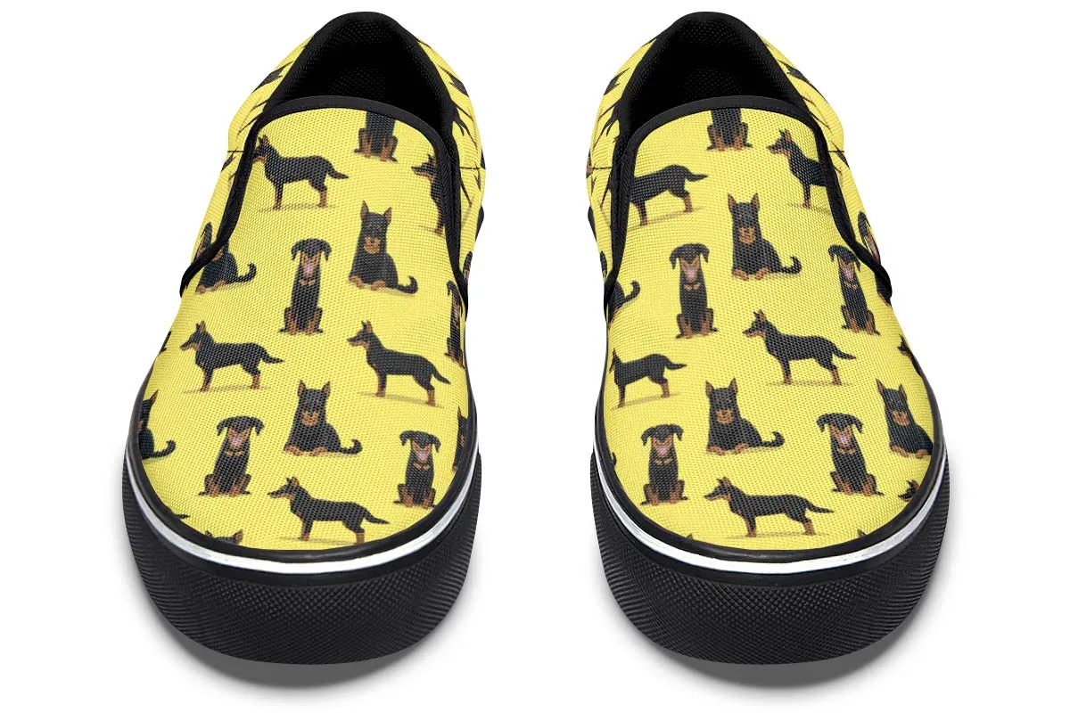 Beauceron Pattern Slip-On Shoes
