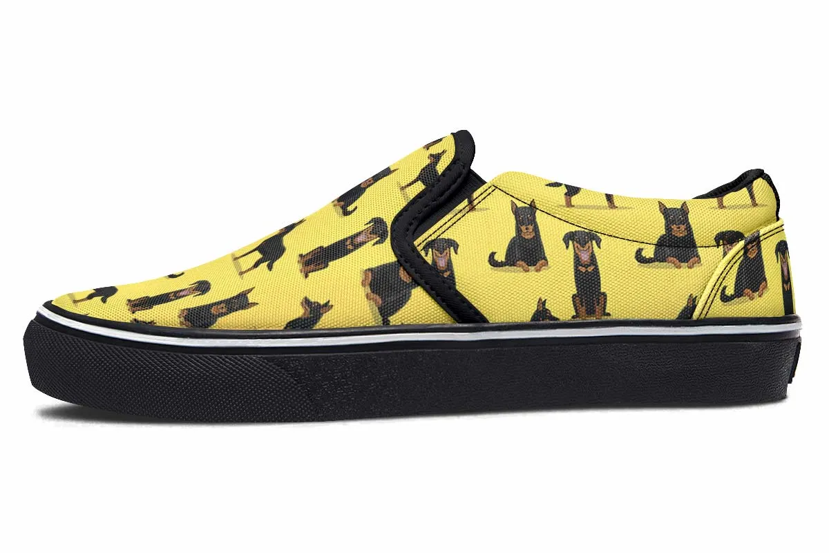 Beauceron Pattern Slip-On Shoes
