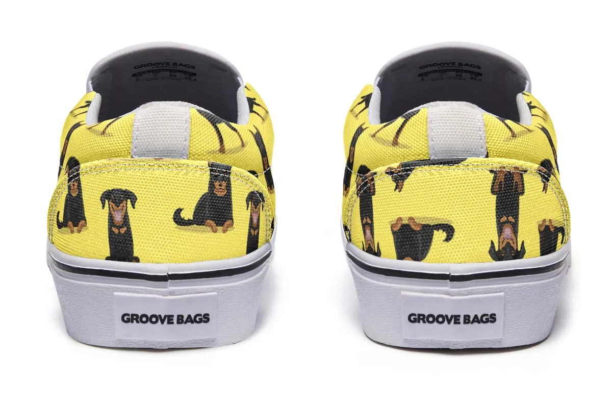 Beauceron Pattern Slip-On Shoes