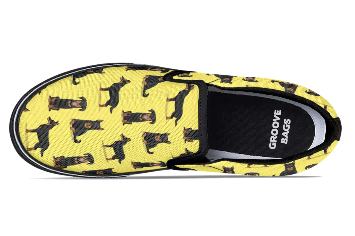 Beauceron Pattern Slip-On Shoes