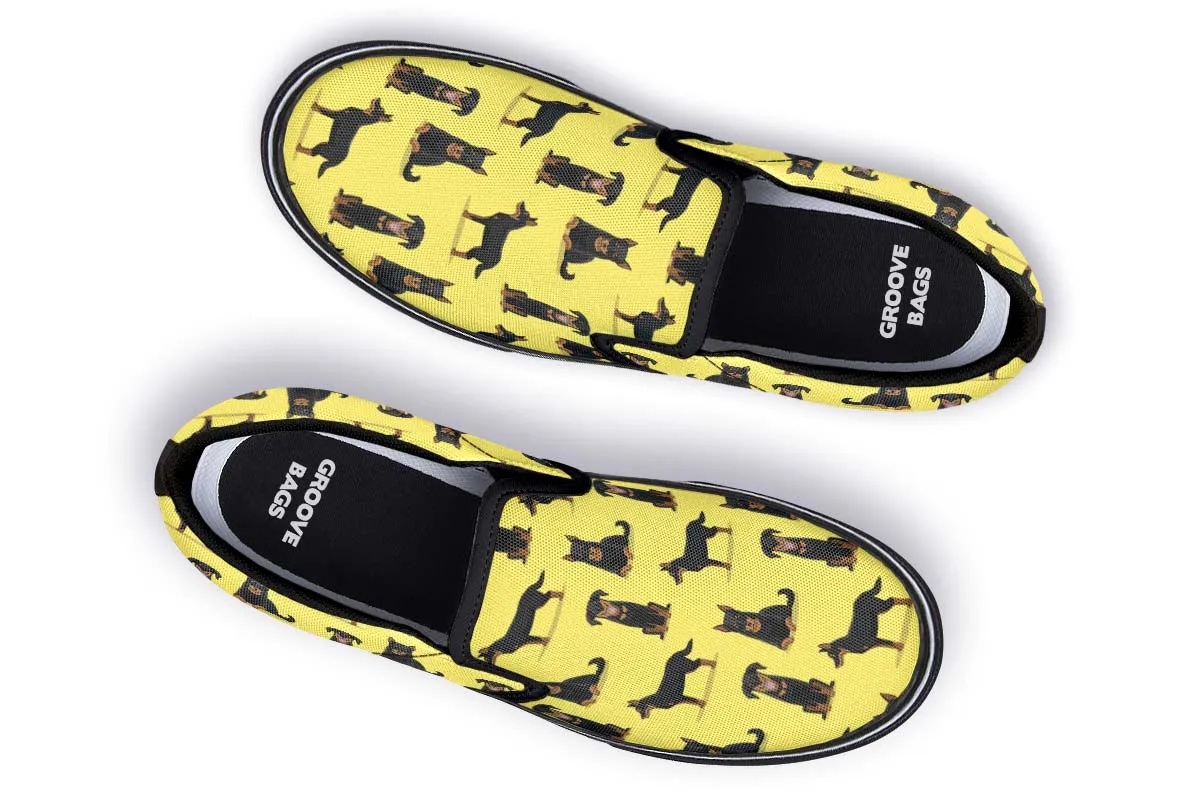 Beauceron Pattern Slip-On Shoes