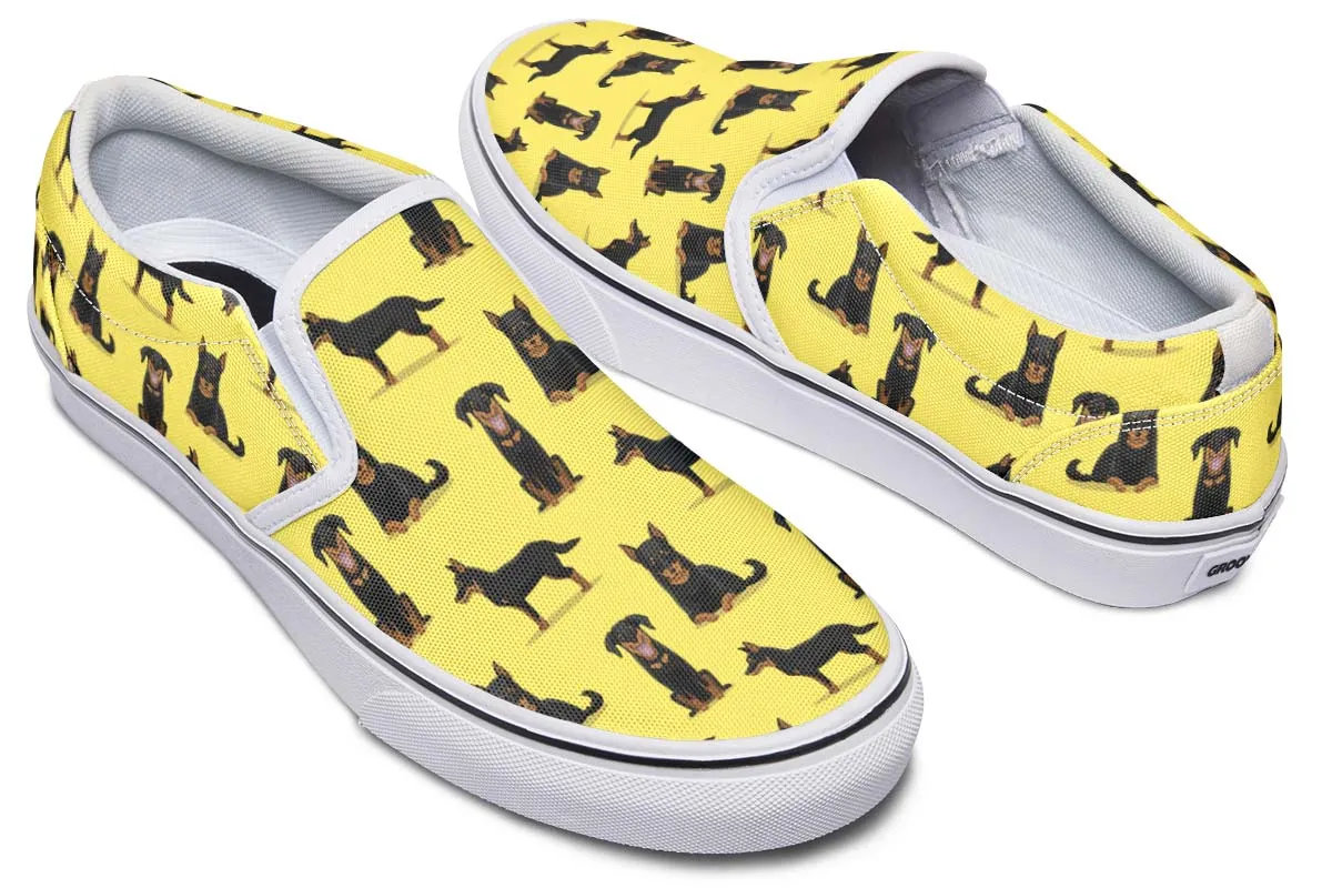 Beauceron Pattern Slip-On Shoes