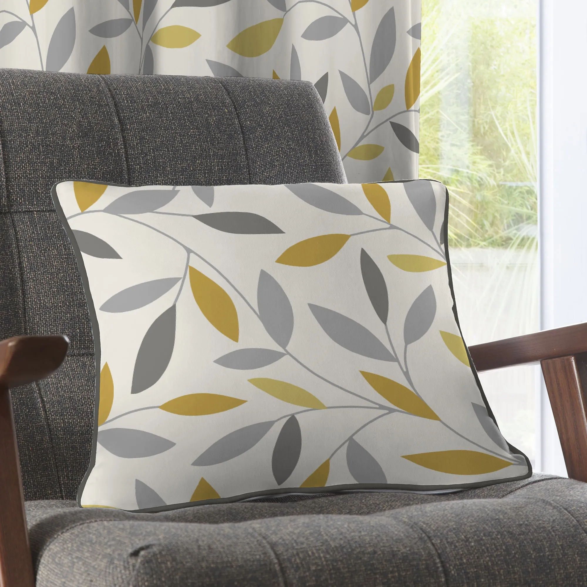 Beechwood Cushion by Fusion in Ochre 43 x 43cm