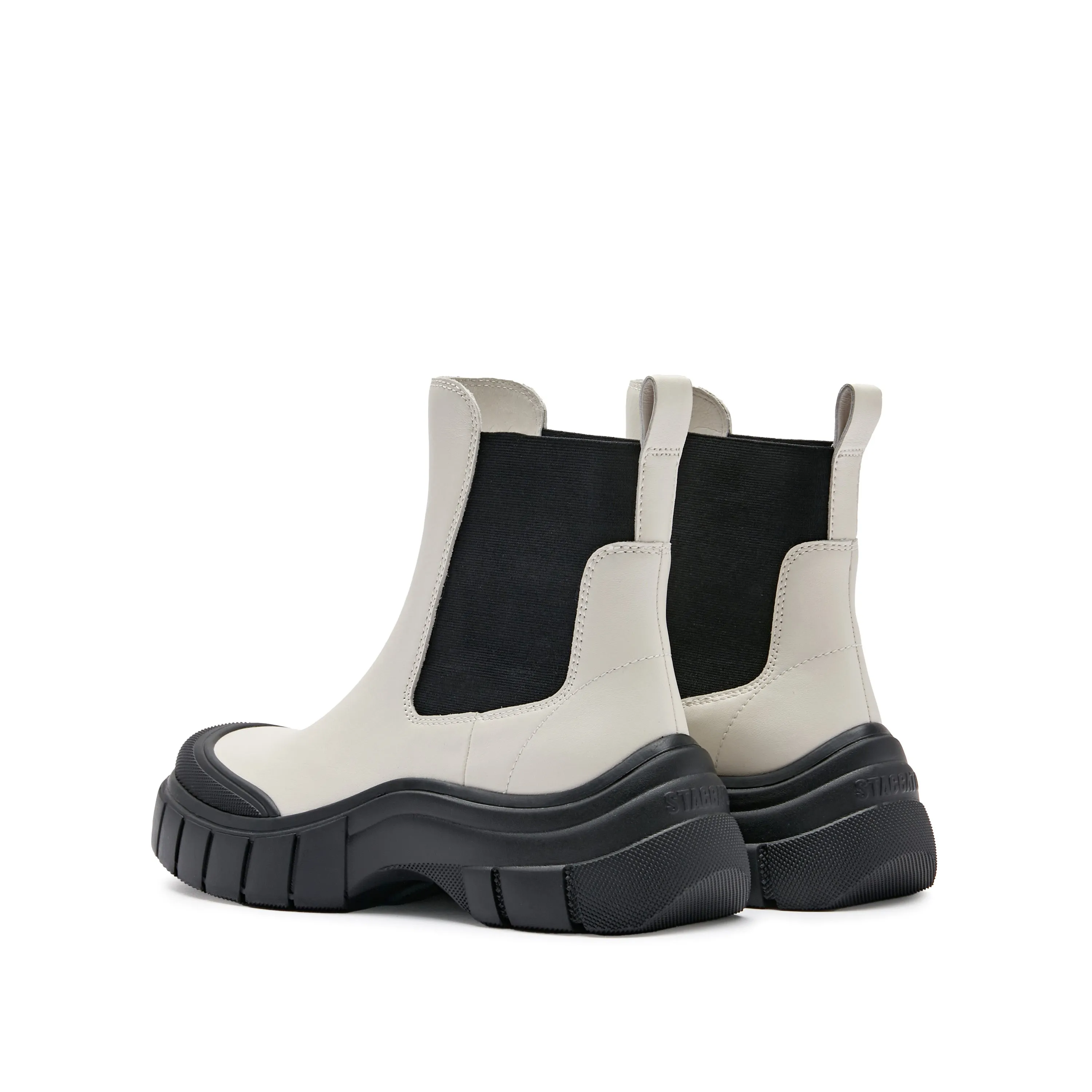 Beige ST Key Platform Chelsea Boots