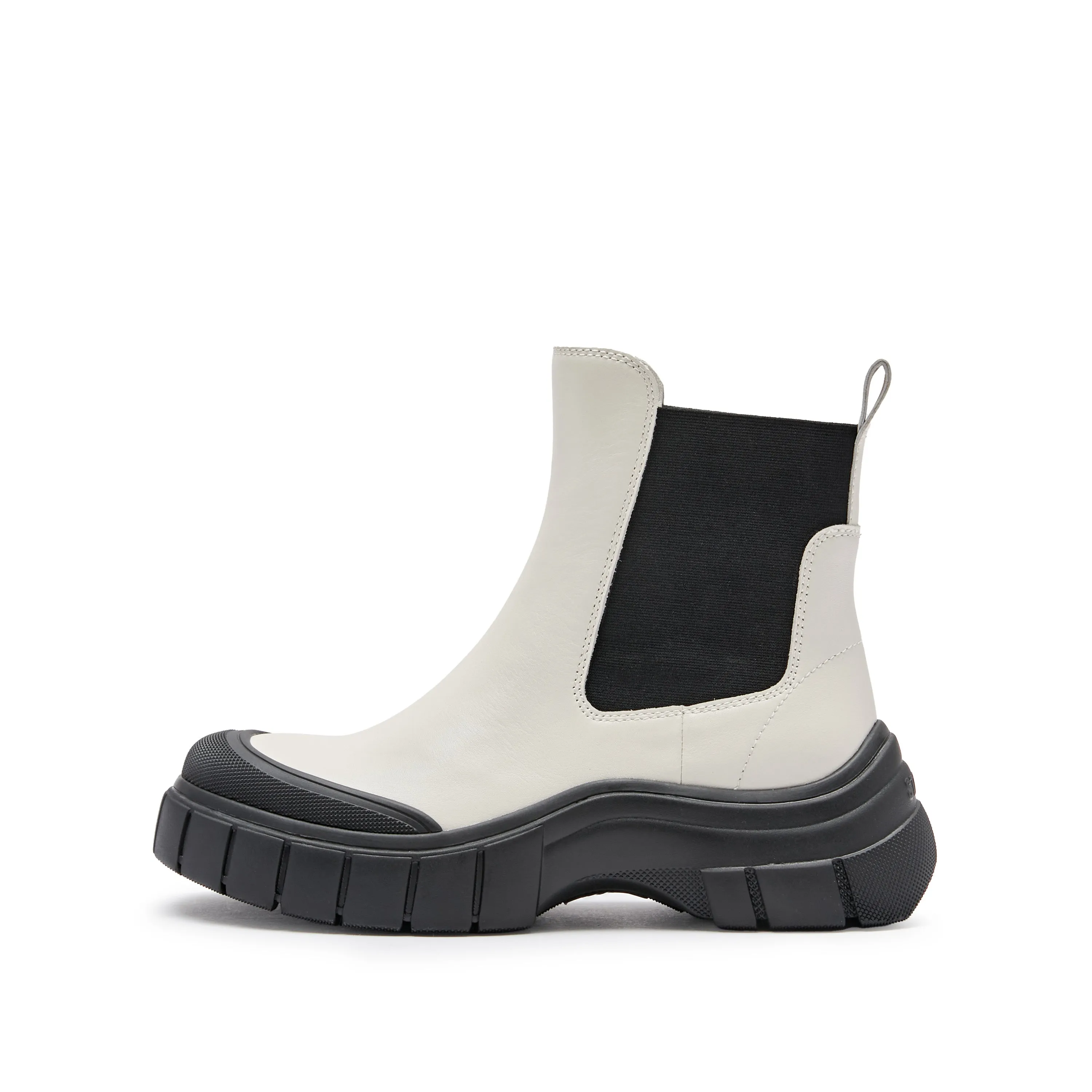 Beige ST Key Platform Chelsea Boots