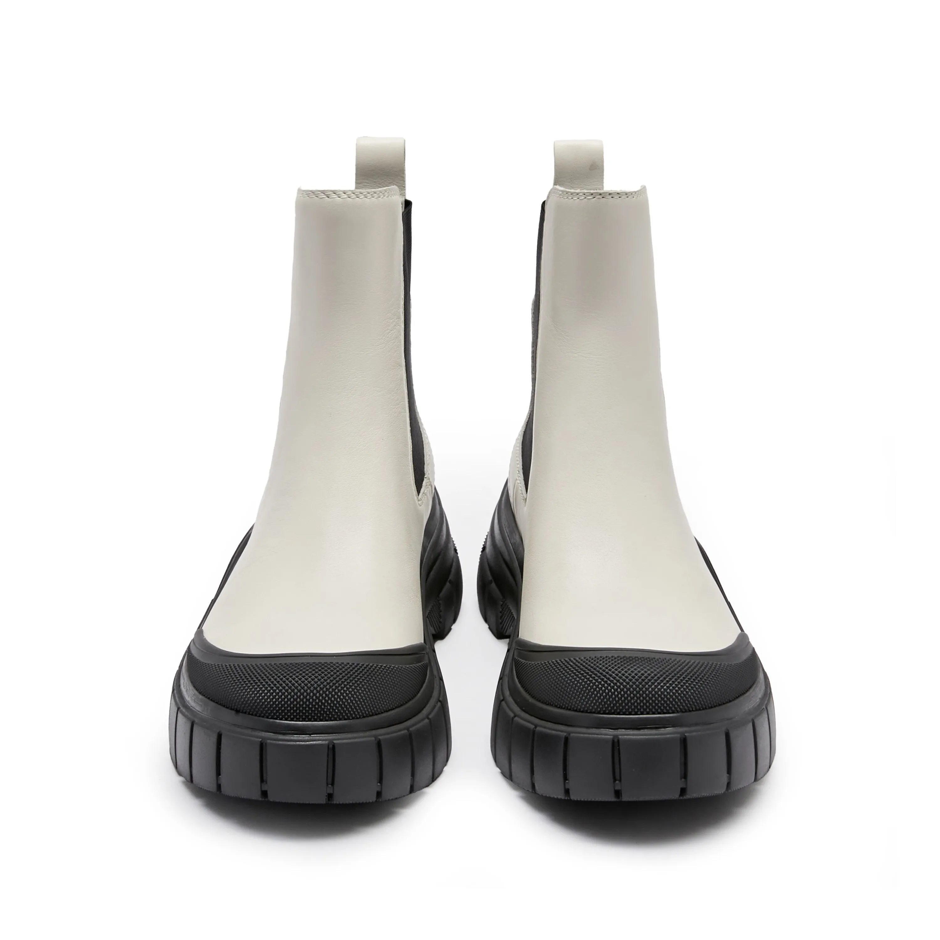 Beige ST Key Platform Chelsea Boots