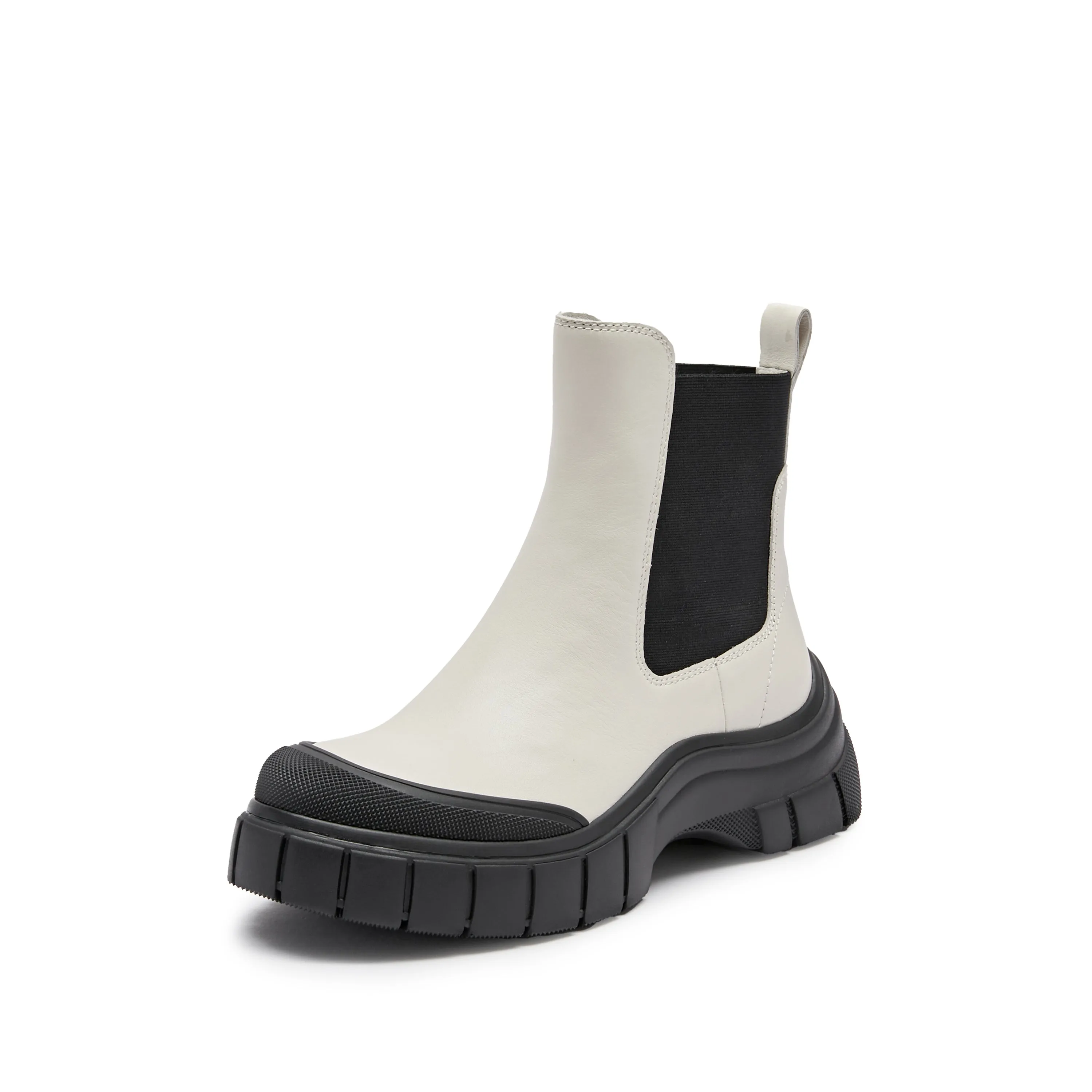 Beige ST Key Platform Chelsea Boots