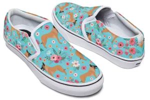 Belgian Malinois Flower Slip-On Shoes