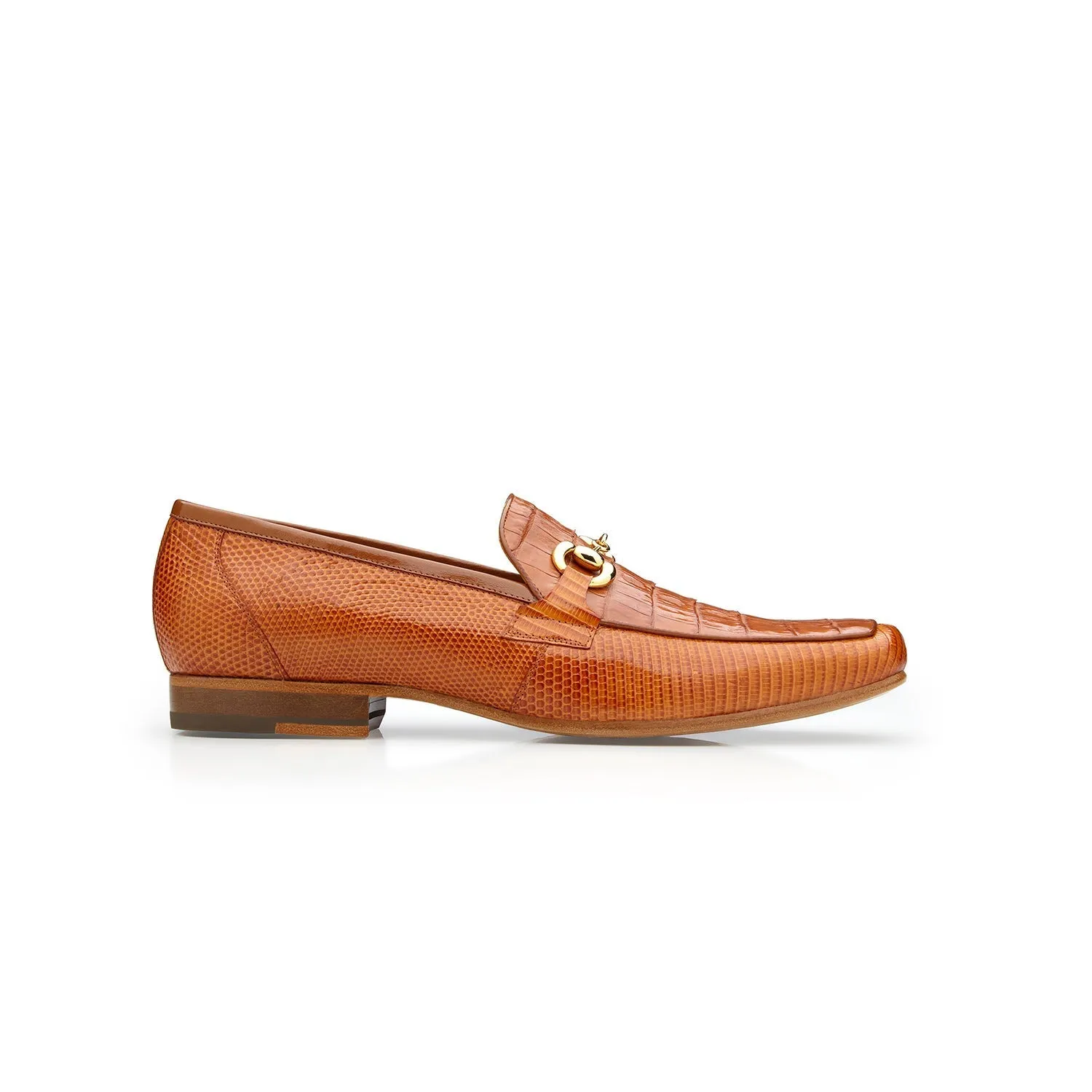 Belvedere Udine 1030 Men's Shoes Exotic Caiman Crocodile / Lizard Horse-bit Loafer (BV3182)