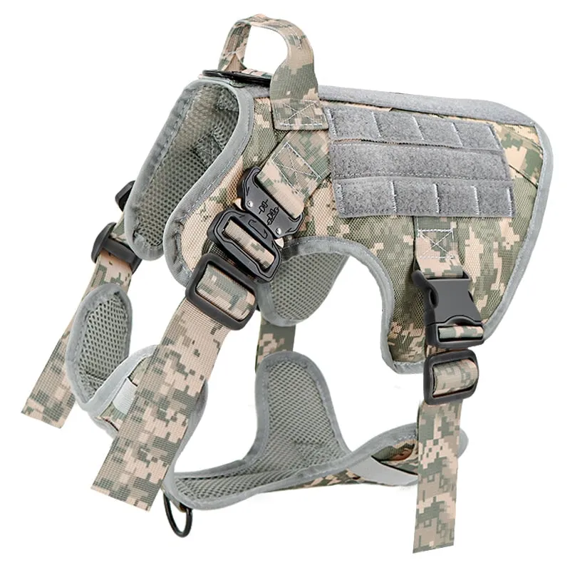 Best Tactical Dog Vest Harness And Leash Set Metal Buckle Dogs Training