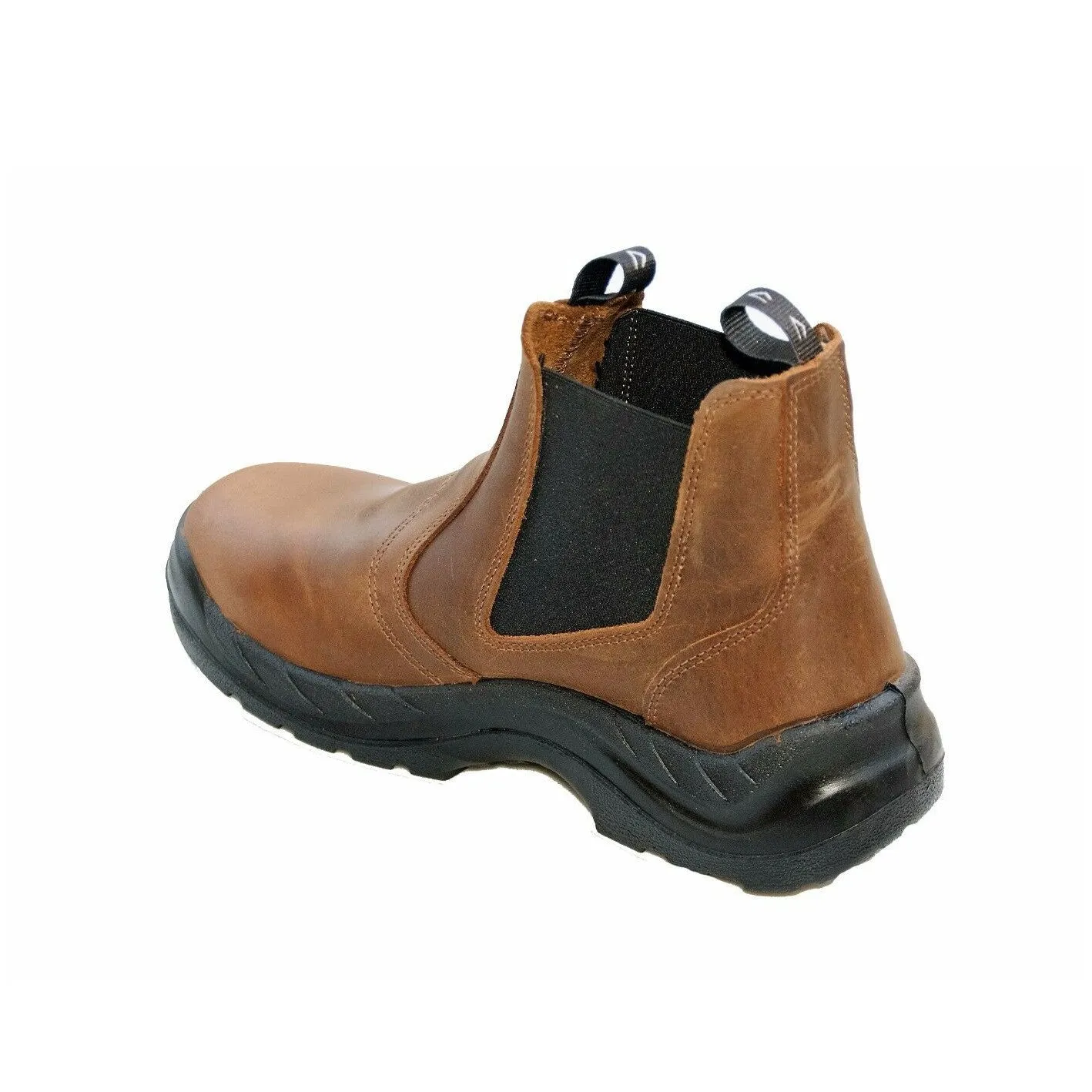 Bicap Composite Toecap - Impenetrable Sole - Leather Safety Chelsea Style Work Boot