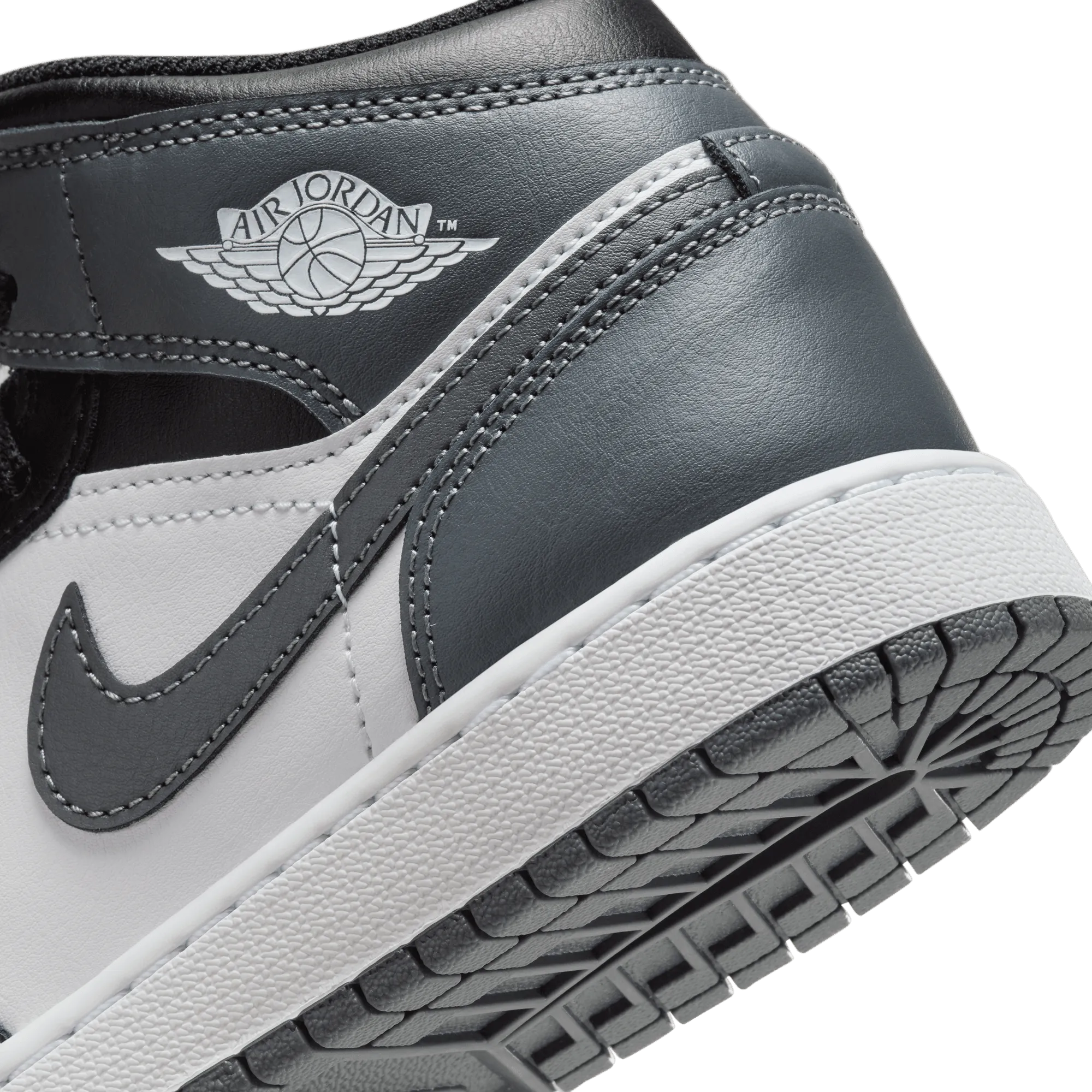 Big Kids' Air Jordan 1 Mid "Iron Grey"