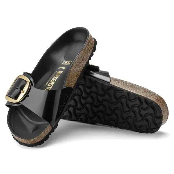 Birkenstock Black High-shine Madrid Big Buckle |1022650B