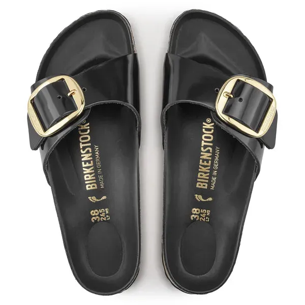 Birkenstock Black High-shine Madrid Big Buckle |1022650B