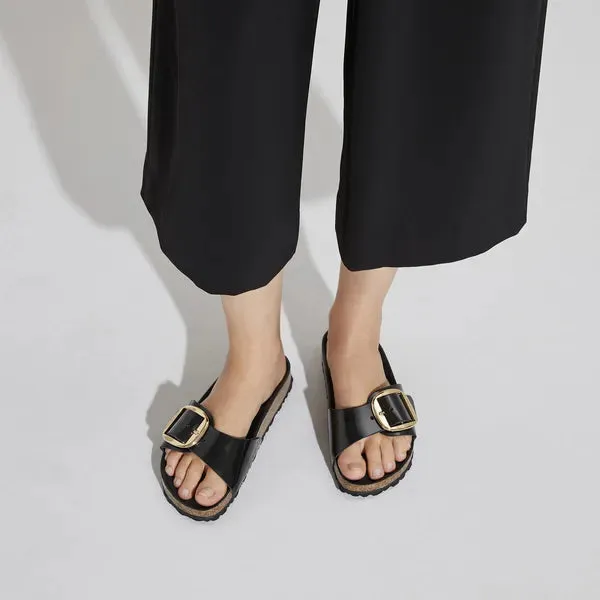 Birkenstock Black High-shine Madrid Big Buckle |1022650B