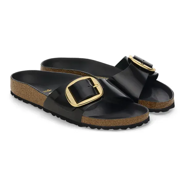 Birkenstock Black High-shine Madrid Big Buckle |1022650B