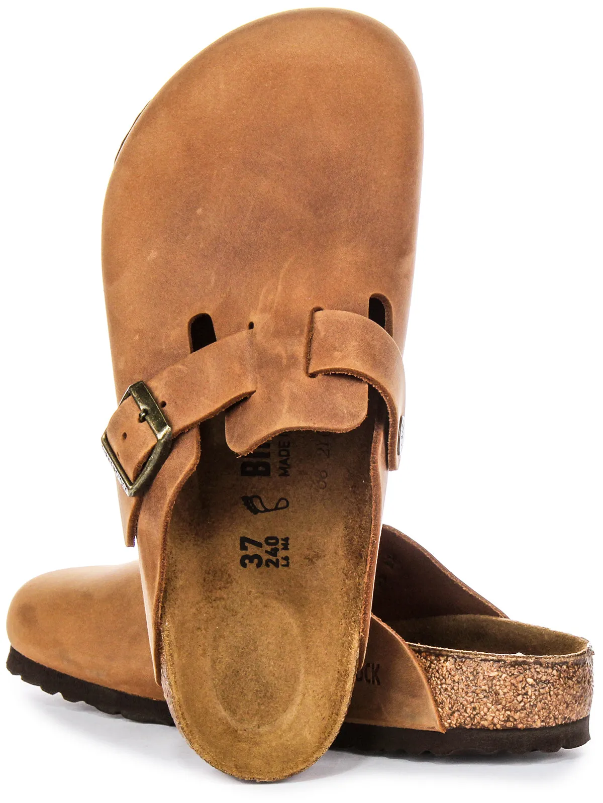 Birkenstock Boston Bs In Cognac | Regular Fit