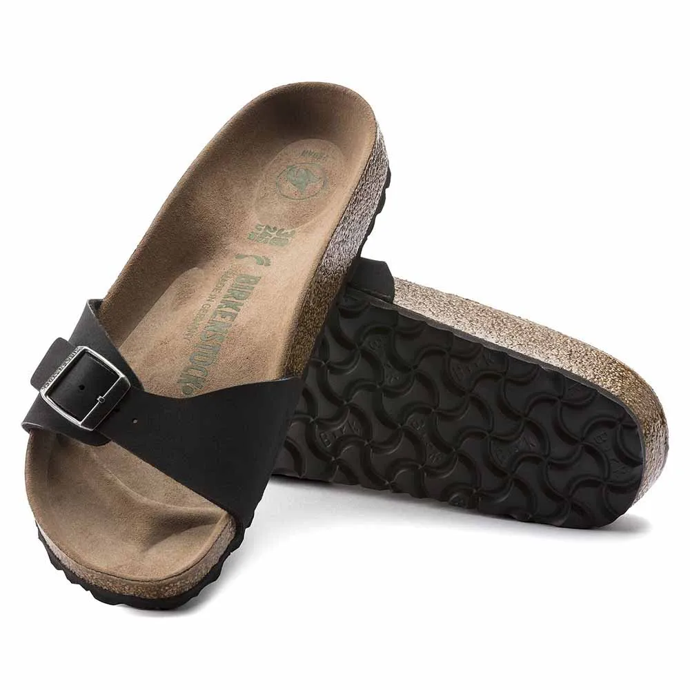 Birkenstock Madrid BirkiBuc Vegan Sandals - Regular - Black