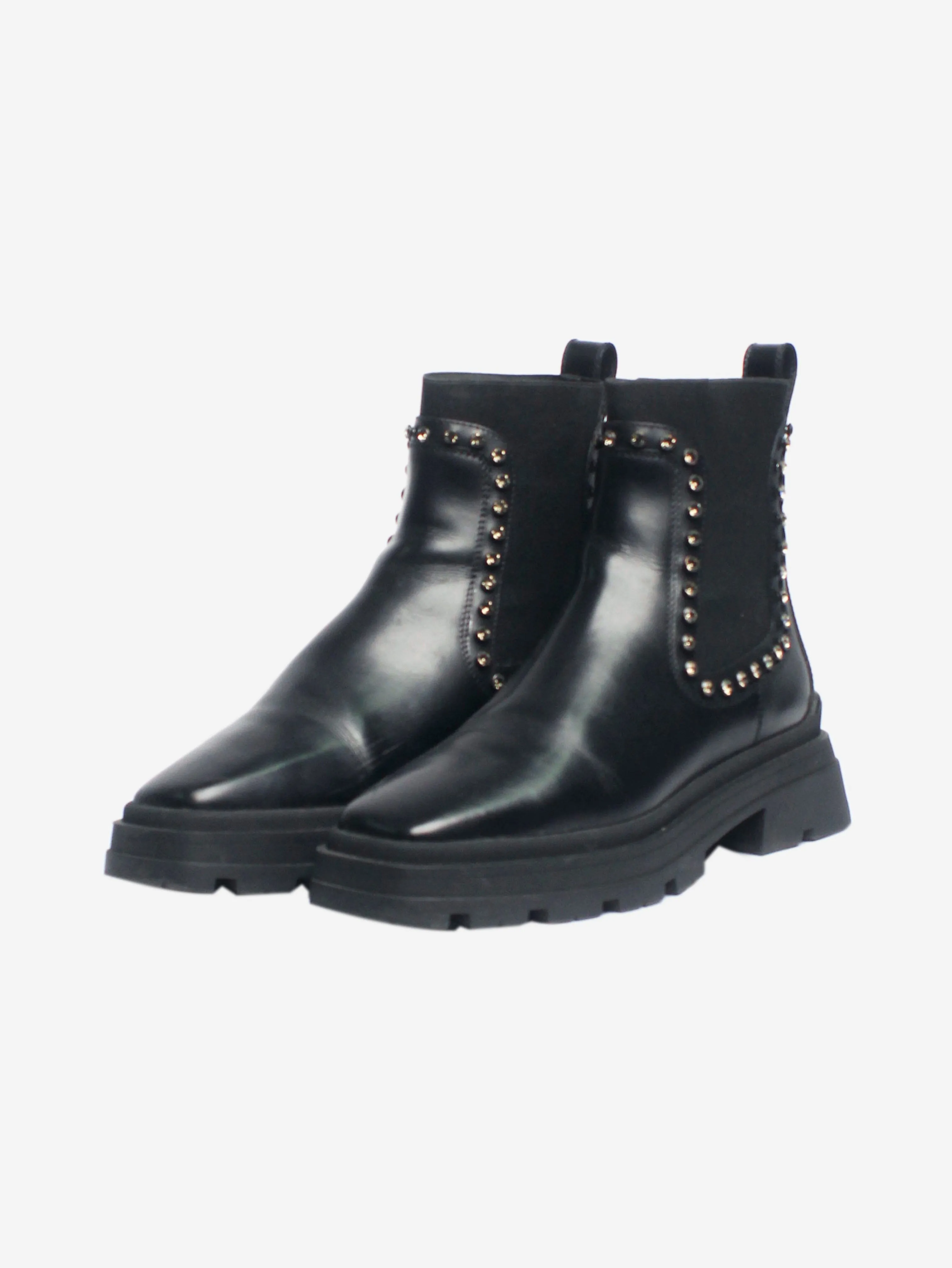 Black bejewelled Chelsea boots - size EU 40