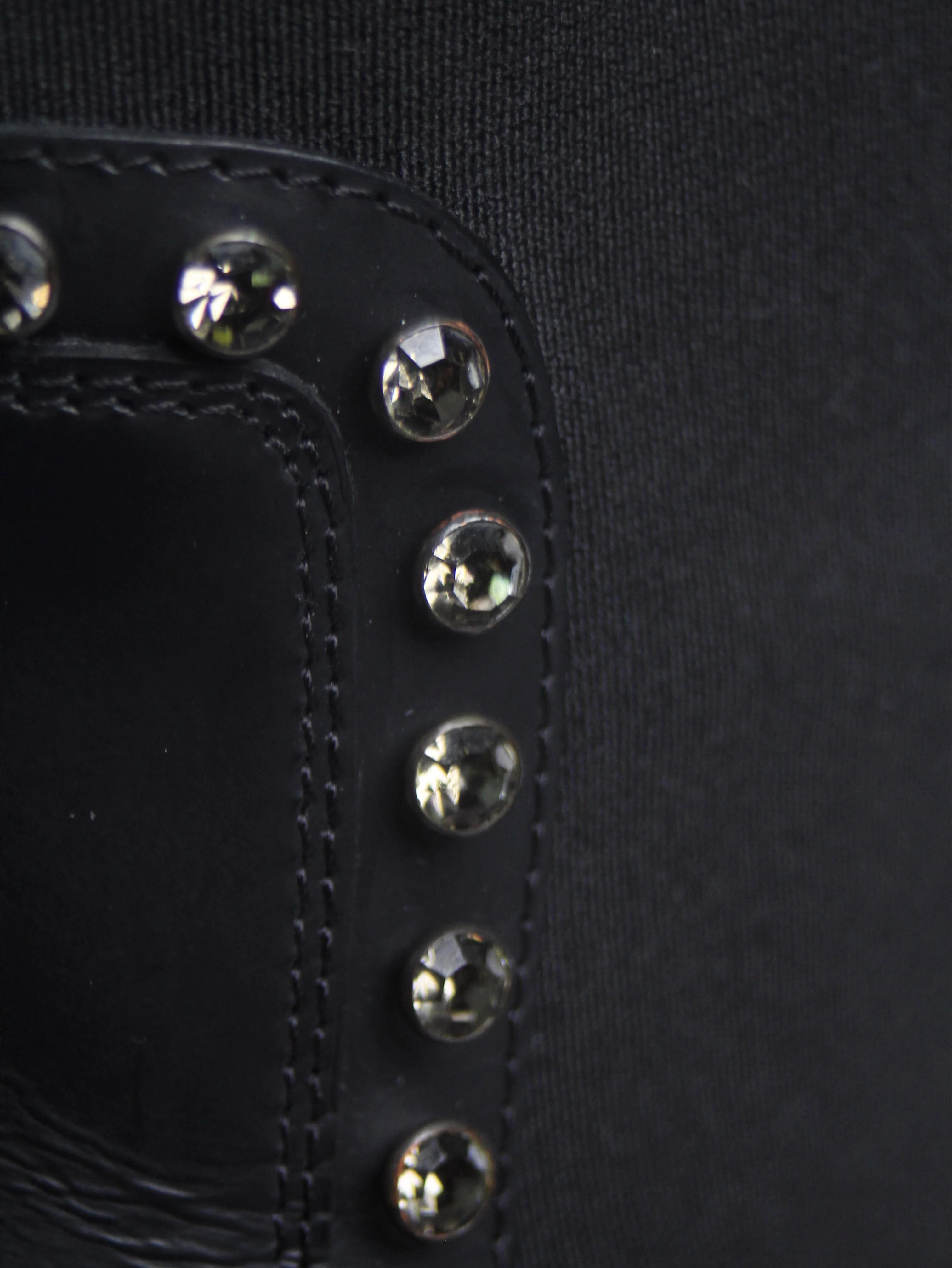 Black bejewelled Chelsea boots - size EU 40