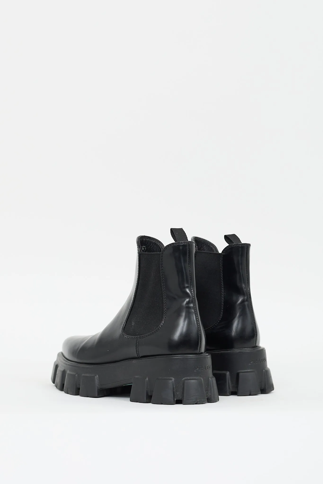Black Leather Monolith Chelsea Boot
