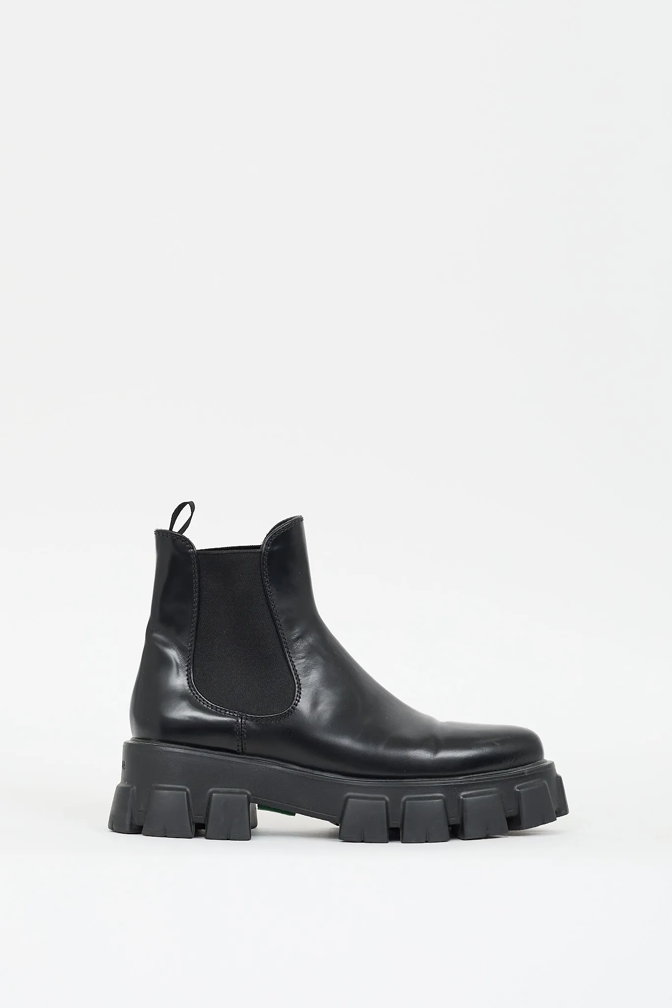Black Leather Monolith Chelsea Boot