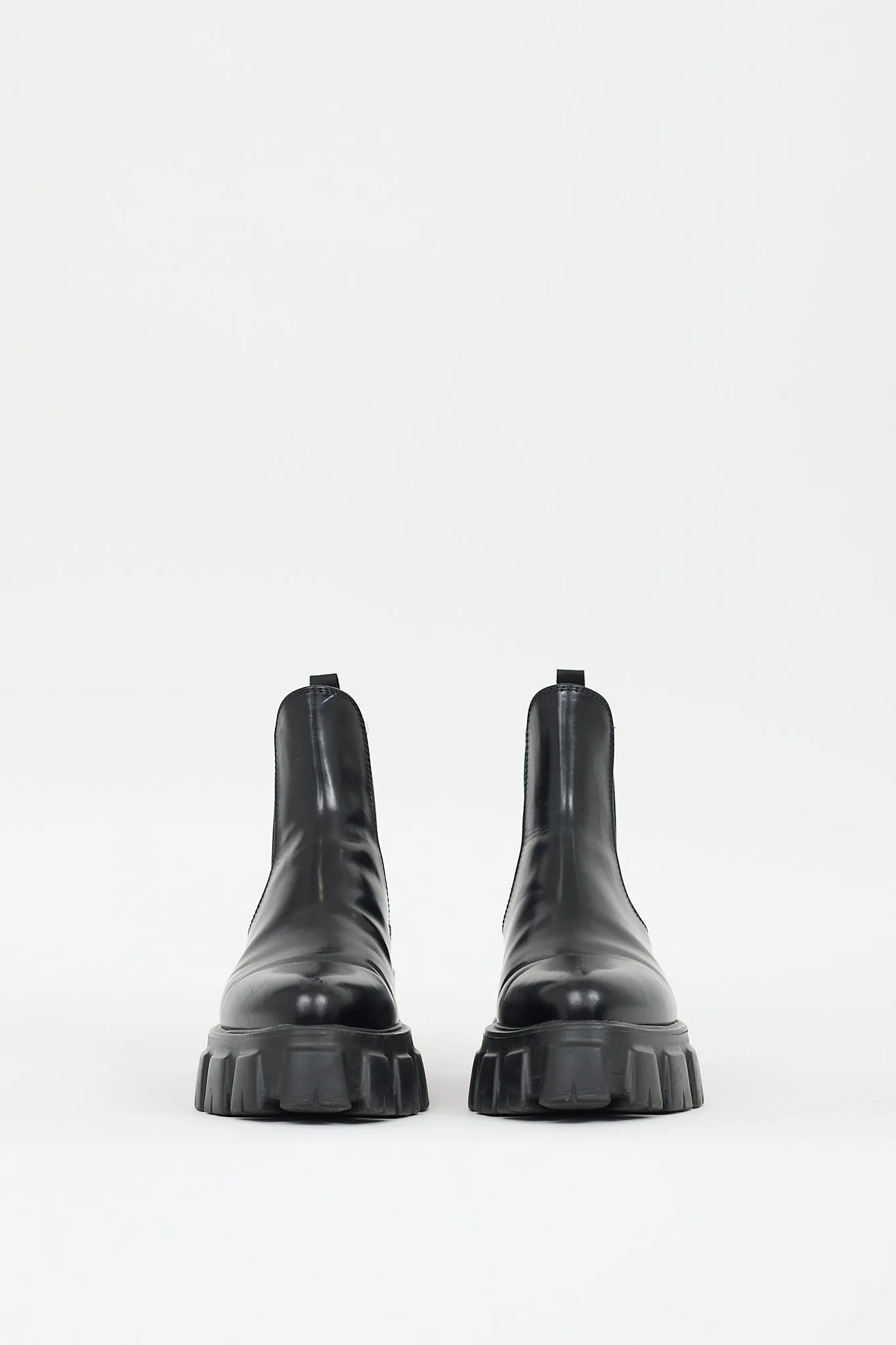 Black Leather Monolith Chelsea Boot