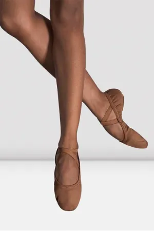 Bloch S0284L Ladies Performa Cocoa Color Stretch Canvas Ballet Shoes